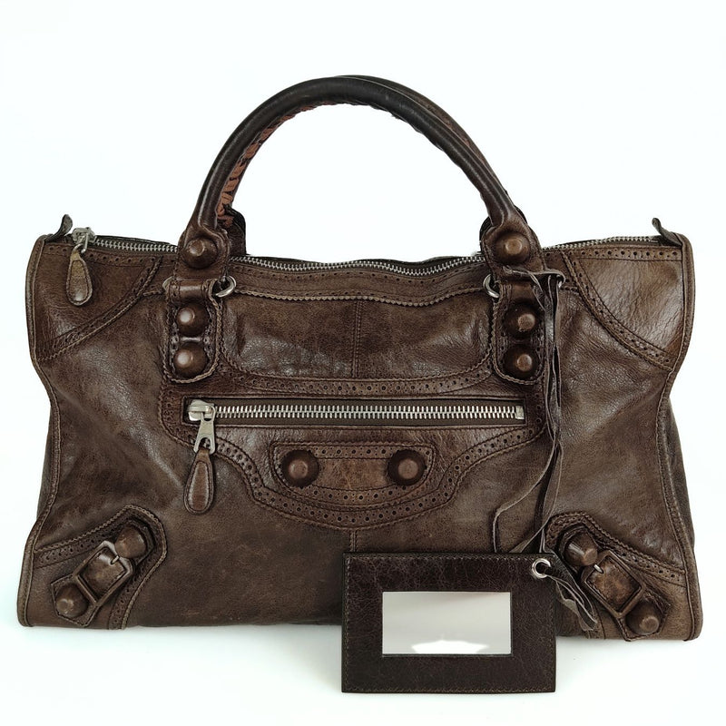 Balenciaga Work handbag in brown leather