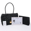 Bottega Veneta Leather Woven Rumple Desiree Shoulder Bag in Black Secondhand