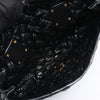 Bottega Veneta Leather Woven Rumple Desiree Shoulder Bag in Black Secondhand