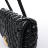 Bottega Veneta Leather Woven Rumple Desiree Shoulder Bag in Black Secondhand