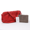 Bottega Veneta Bulb Smooth Leather Shoulder Bag in Red Secondhand
