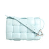 Bottega Veneta Padded Cassette Maxi Intrecciato Leather Shoulder Bag in Blue Secondhand