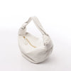 BOTTEGA VENETA Double Knot Mini Leather Handbag in White Secondhand