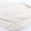Bottega Veneta Intrecciato Hobo Leather Shoulder bag in White Secondhand