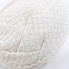 Bottega Veneta Intrecciato Hobo Leather Shoulder bag in White Secondhand