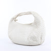 Bottega Veneta Intrecciato Hobo Leather Shoulder bag in White Secondhand