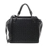 Bottega Veneta Intrecciato Leather 2Way Handbag in Black Secondhand