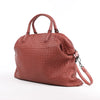 Bottega Veneta Intrecciato Leather Handbag in Dusty Red Secondhand