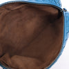 BOTTEGA VENETA Intrecciato Leather Chain Crossbody Bag in Blue Secondhand