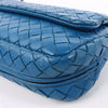 BOTTEGA VENETA Intrecciato Leather Chain Crossbody Bag in Blue Secondhand