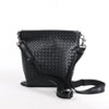 Bottega Veneta VN Intrecciato Leather Crossbody Messenger Bag in Black Secondhand