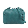 Bottega Veneta Nodini Intrecciato Leather Crossbody Bag in Green Secondhand