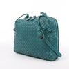 Bottega Veneta Nodini Intrecciato Leather Crossbody Bag in Green Secondhand