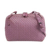 Bottega Veneta Nodini Intrecciato Leather Crossbody Bag in Purple Secondhand