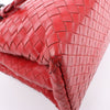 Bottega Veneta Intrecciato Roma Leather Handbag in Red Secondhand