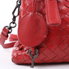 Bottega Veneta Intrecciato Roma Leather Handbag in Red Secondhand