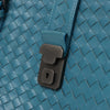 Bottega Veneta Intrecciato Roma Leather Handbag in Blue Secondhand