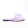 Bottega Veneta Lido Intrecciato Leather Sandals in Purple, Size 37 EU Secondhand