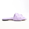 Bottega Veneta Lido Intrecciato Leather Sandals in Purple, Size 37 EU Secondhand