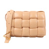 Bottega Veneta Padded Cassette Maxi Intrecciato Leather Shoulder Bag in Beige Secondhand