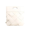 Bottega Veneta Slip Maxi Intrecciato Leather Handbag in White Secondhand