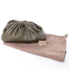 Bottega Veneta The Pouch Oversize Leather Clutch Bag in Green Secondhand