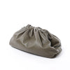 Bottega Veneta The Pouch Oversize Leather Clutch Bag in Green Secondhand