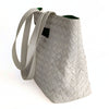 Bottega Veneta woven maxi shopper bag in white leather