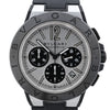 Bvlgari Diagono Magnesium DG42SMCCH PO02858 Magnesium & Rubber AT Watch with Silver Dial Secondhand