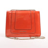 BVLGARI Serpenti Forever Patent Leather Chain Shoulder Bag in Orange Secondhand