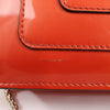 BVLGARI Serpenti Forever Patent Leather Chain Shoulder Bag in Orange Secondhand