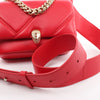 BVLGARI Serpenti Leather Chain Crossbody Bag in Red Secondhand