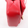 BVLGARI Serpenti Leather Chain Crossbody Bag in Red Secondhand