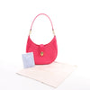 BVLGARI Serpenti Leather Shoulder Bag in Pink Secondhand