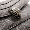 BVLGARI Serpenti Leather Chain Crossbody Bag in Gray Secondhand
