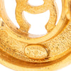 Chanel CC Gold Plated Round Clip On Earrings Secondhand