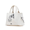 Prada Small Canvas Canapa Floral And Symbols Satchel Secondhand
