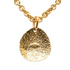 Chanel Gold Plated CC Quilted Oval Pendant Necklace Secondhand