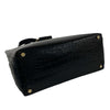 Ferragamo Croc Embossed Leather Vara Bow Satchel Secondhand