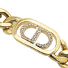 Dior Gold Plated Rhinestones 30 Montaigne Chain Bracelet Secondhand