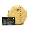 Chanel CC Quilted Caviar Round Clutch With Chain Secondhand