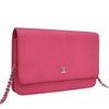 Chanel CC Lizard Embossed Calfskin Wallet On Chain Secondhand