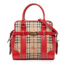 Burberry Haymarket Check Coated Canvas Minford Portrait Satchel Secondhand