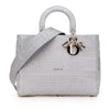 Dior Large Canvas Embroidered Cannage Lady D Lite Secondhand