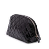 Chanel CC Quilted Patent Cosmetic Pouch Secondhand