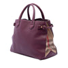 Burberry Medium Leather and House Check Banner Satchel Secondhand