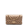 Chanel Medium Classic Chevron Calfskin Pleated Double Flap Secondhand