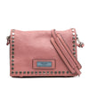 Prada Glace Calf Studded Etiquette Flap Crossbody Secondhand