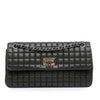 Secondhand Chanel Chocolate Bar Iridescent Calfskin Bubble Flap
