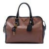 Prada Bicolor Saffiano Top Handle Handbag Secondhand